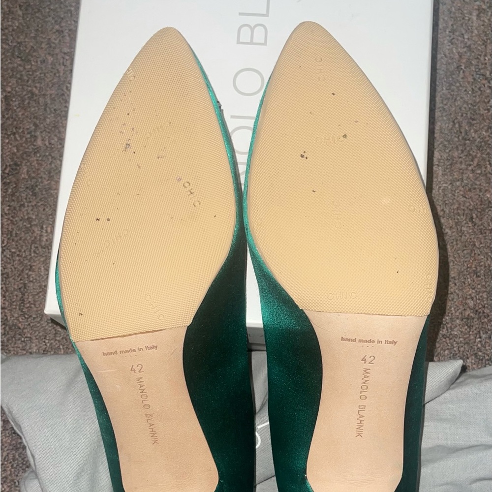 Monolo blahnik green shoes - Picture 3 of 4